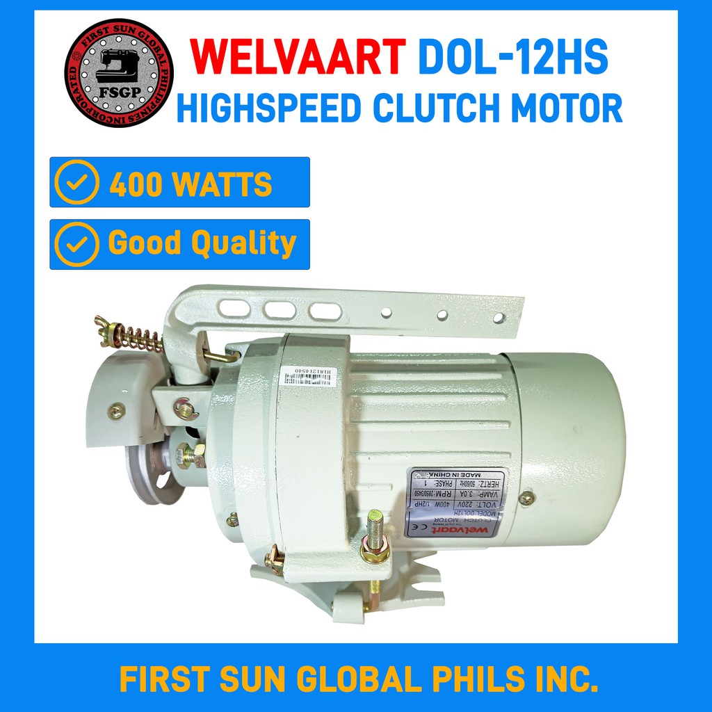 Welvaart Sewing Machine Clutch Motor 400W (High Speed) DOL12H Shopee