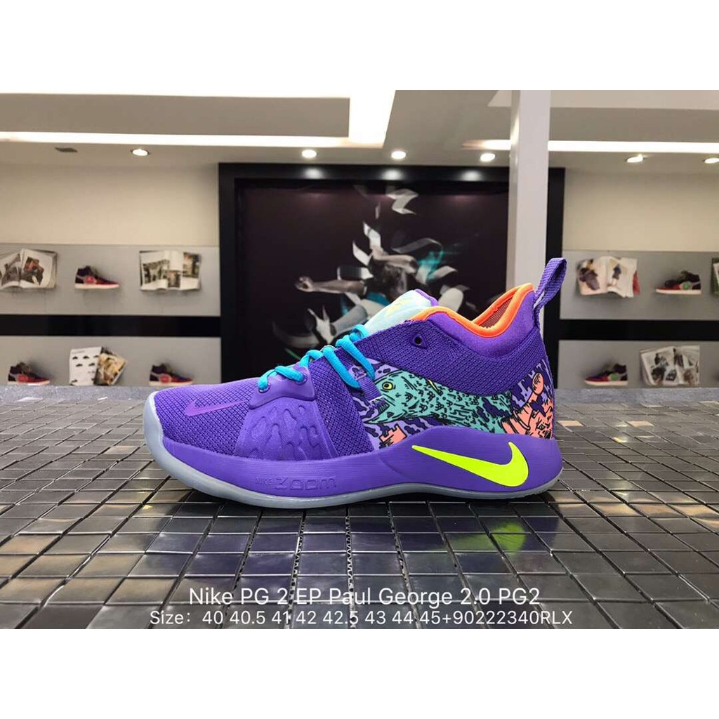 paul george shoes black and purple