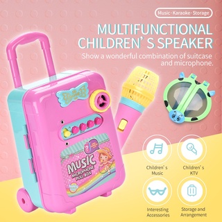 Musical Speaker Singing  Music Microphone Toys Pull Box Song Learning Toy for Girls Kids Children