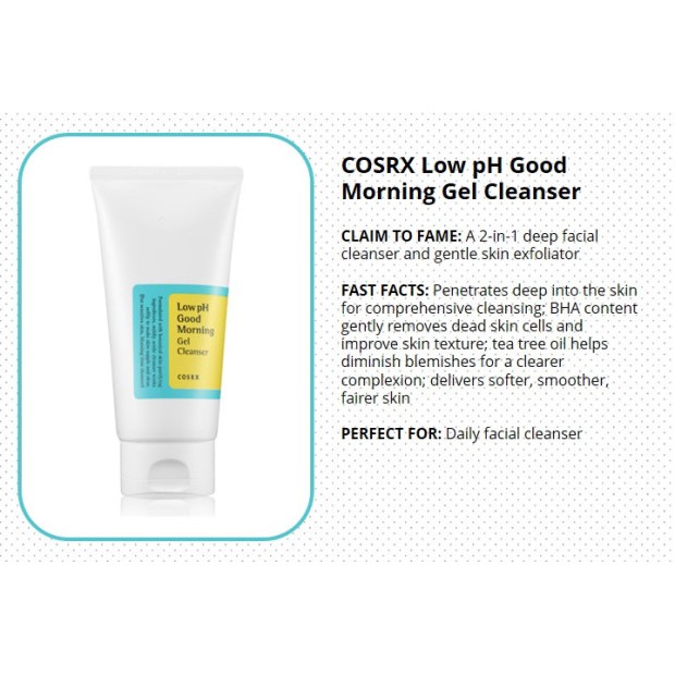 cosrx gentle morning cleanser