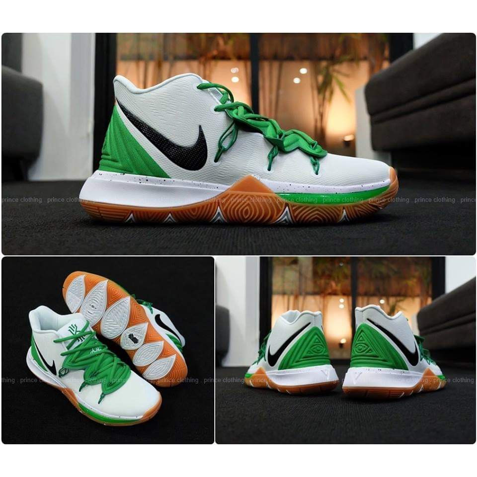 kyrie 5 white and green