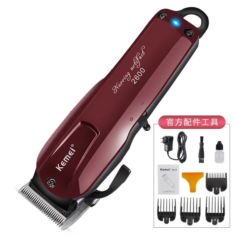 Kemei Km 2600 Rechargeable Electric Hair Clipper Trimmer With Guide