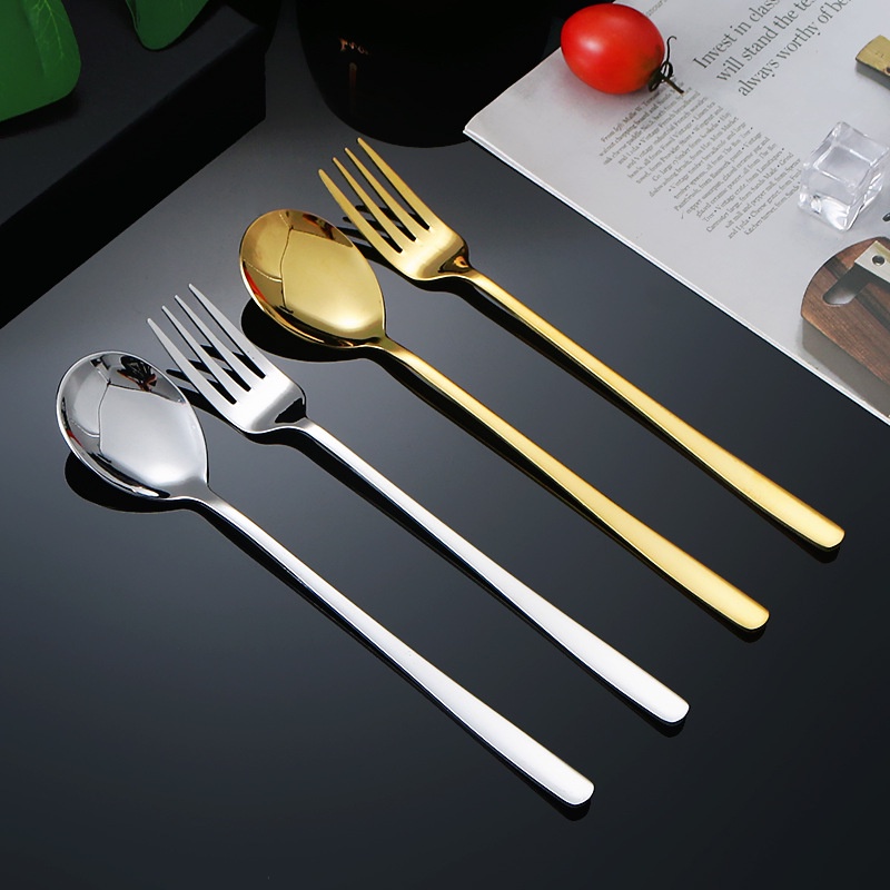 Korean Cutlery Korean Style Flatware Stainless Steel Dining Spoon and