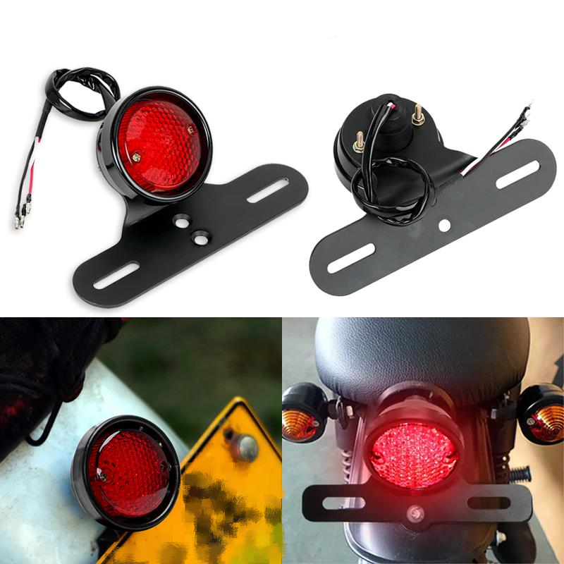 Motorcycle Led Tail Light Retro Motorcycle Stop Light Brake Lights Red Cafe Racer Tail Lights I.164768013