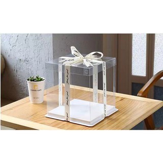 Square clear cake box acetate Cake box | Shopee Philippines