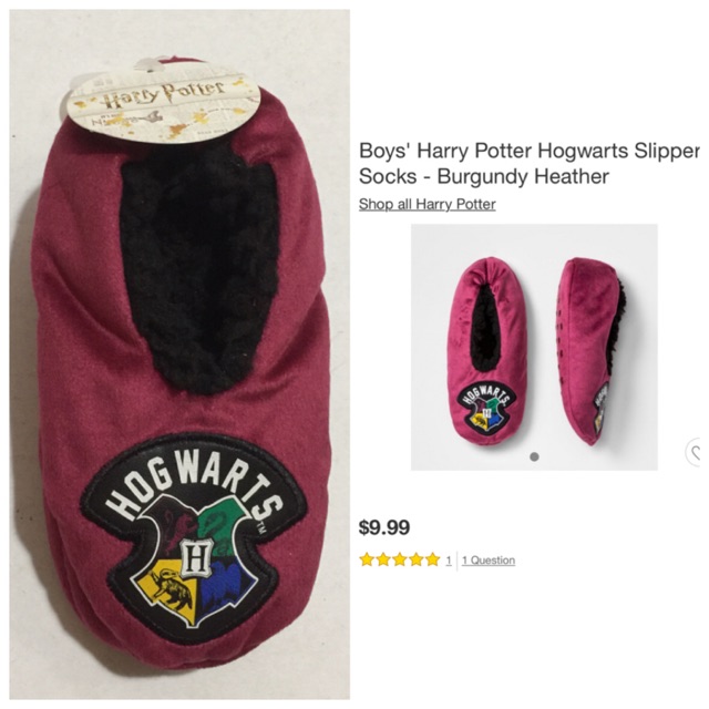 harry potter hogwarts slippers