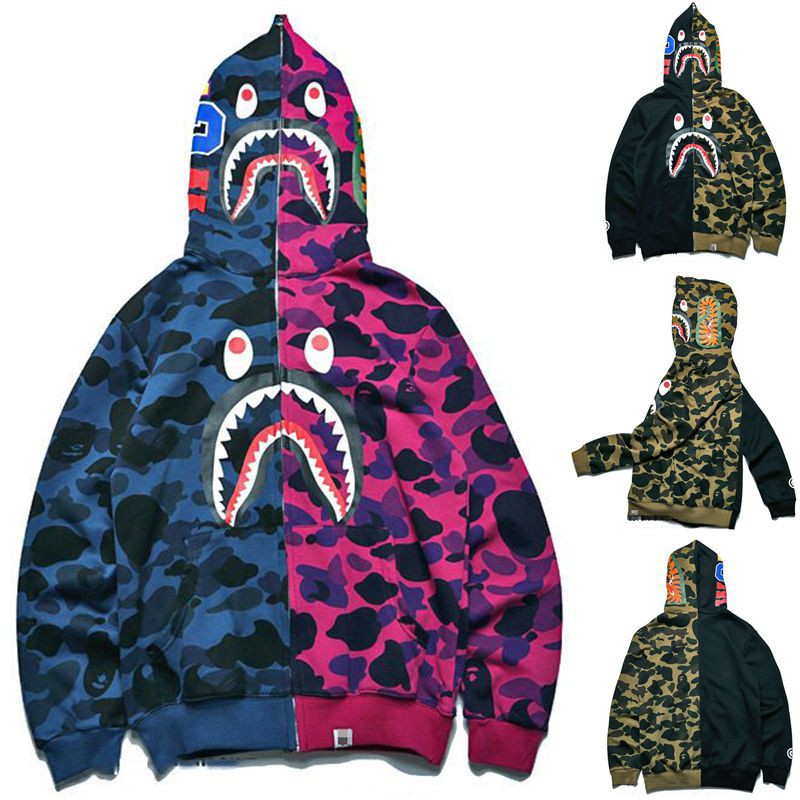 bape purple and blue camo hoodie