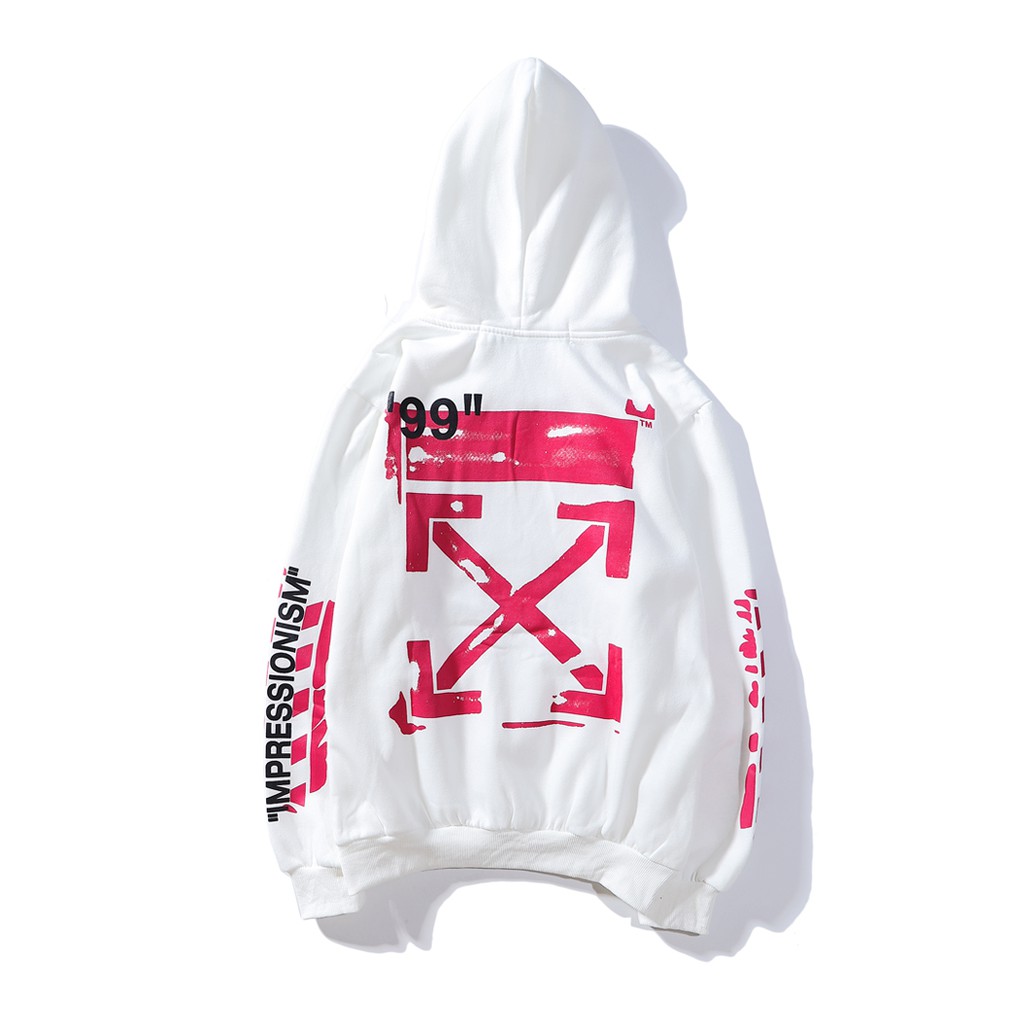 off white black graffiti hoodie