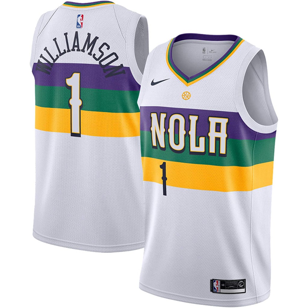 Men's Fanatics Branded Zion Williamson White New Orleans Pelicans 2021/22 Fast Break Replica Jersey - City Edition