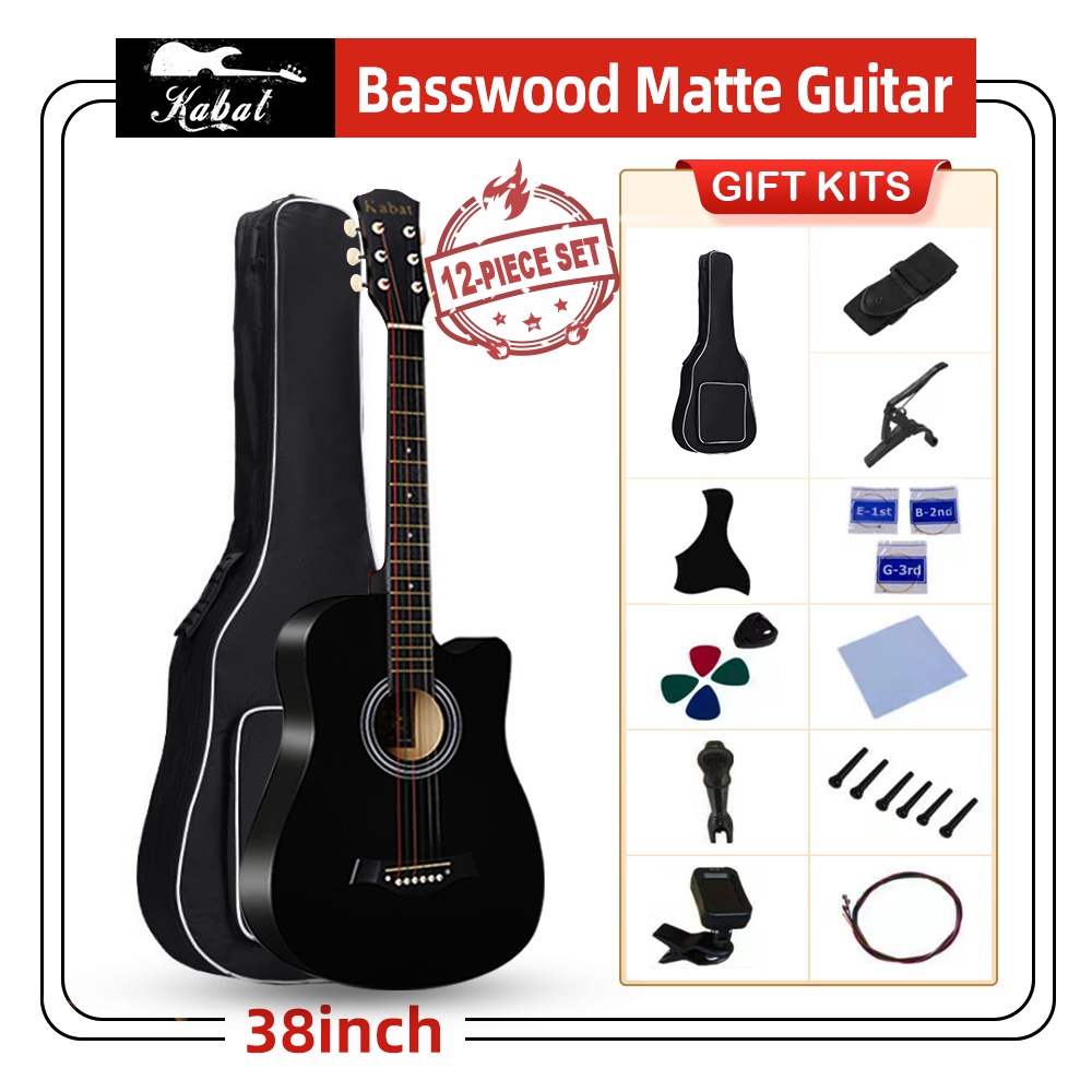 Tuner Picks and Beginner's Guide Blueburst Star 6 Acoustic Guitar 38 Inch with Bag Strings 831-BTSPM-BLB 