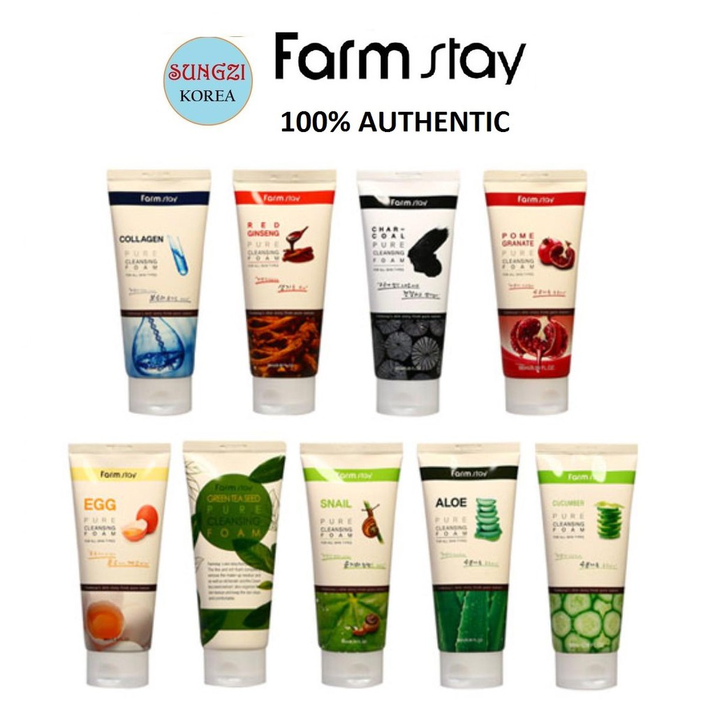 FARM STAY Pure Cleansing Foam 180ml Korean Cosmetics Shopee Philippines