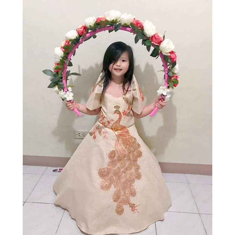 Modern Filipiniana For Kids Barong Dress For Girls, Babies Kids, Babies ...