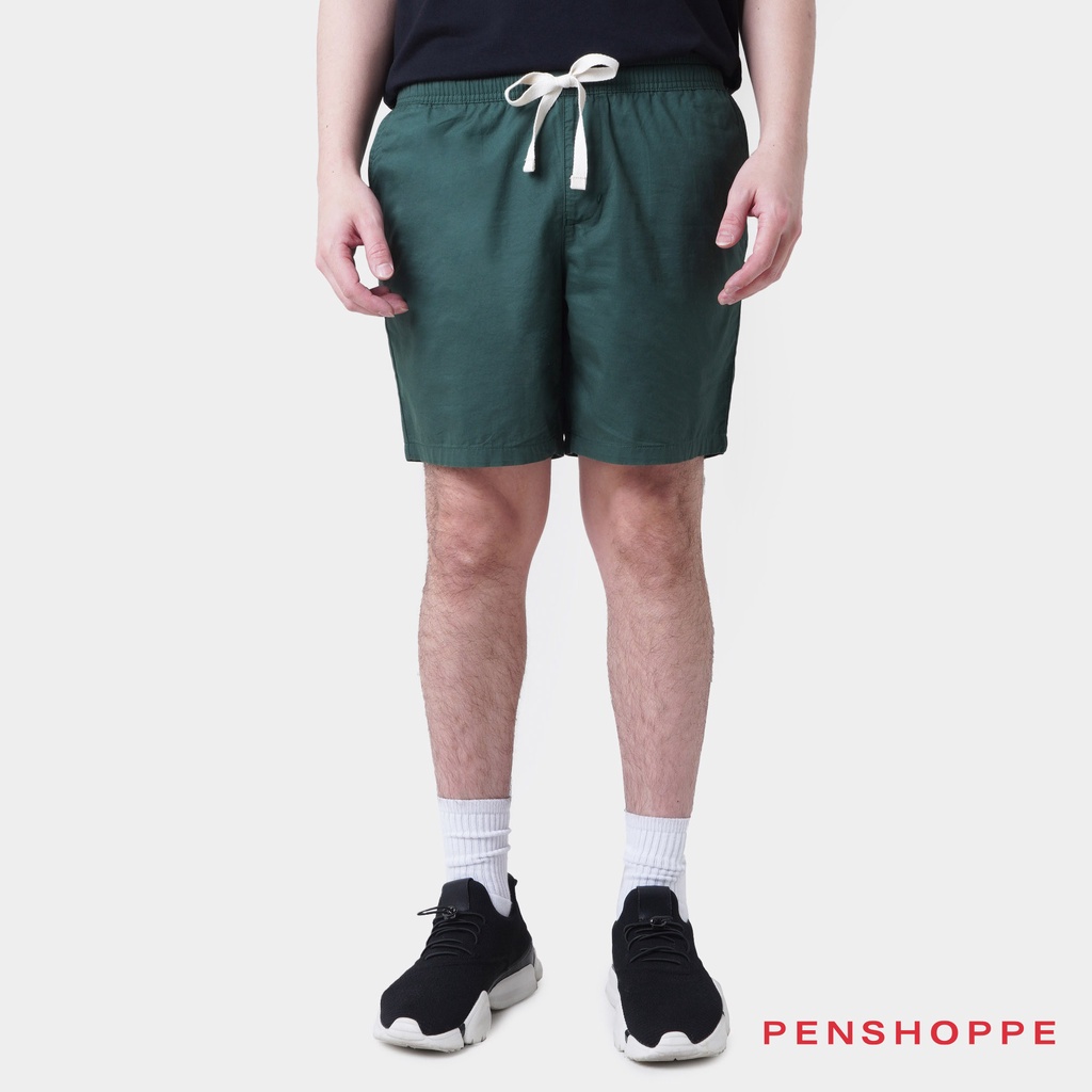 Penshoppe Modern Fit Twill Shorts For Men (Dark Green/Dusty Pink/Mustard) |  Shopee Philippines