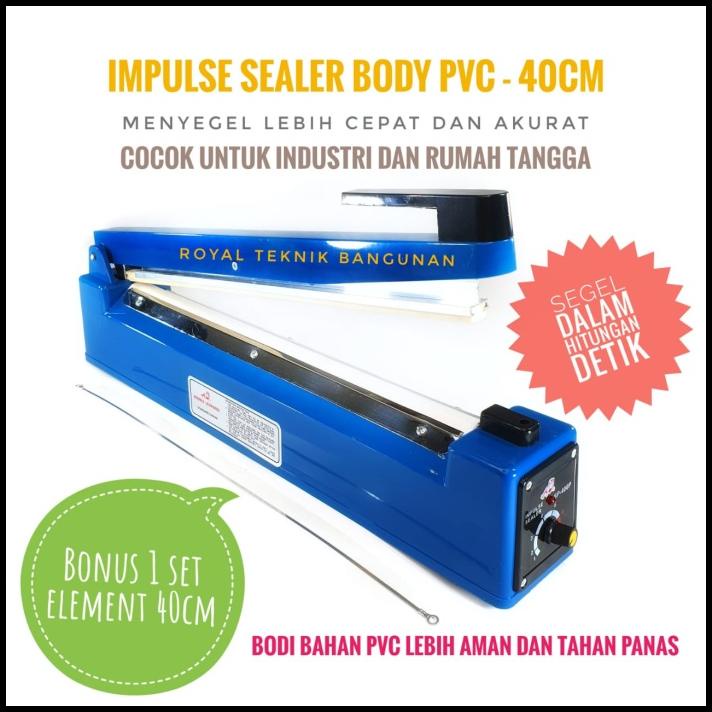 MESIN Impulse Sealer 400 (40Cm) Pvc/Plastic Press Machine 40Cm Shopee
