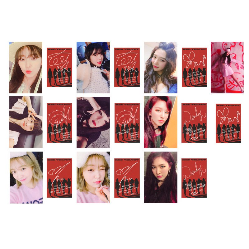 Xk565 Red Velvet Bad Boy Kpop Album Paper Card Self Made Autograph