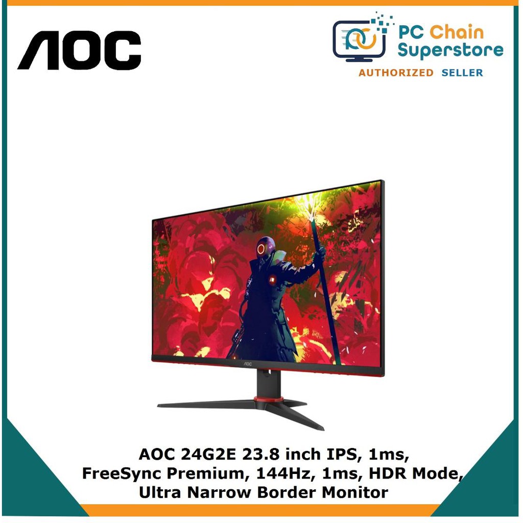 Aoc 24g2e 24 144hz 1ms Gaming Monitor Shopee Philippines