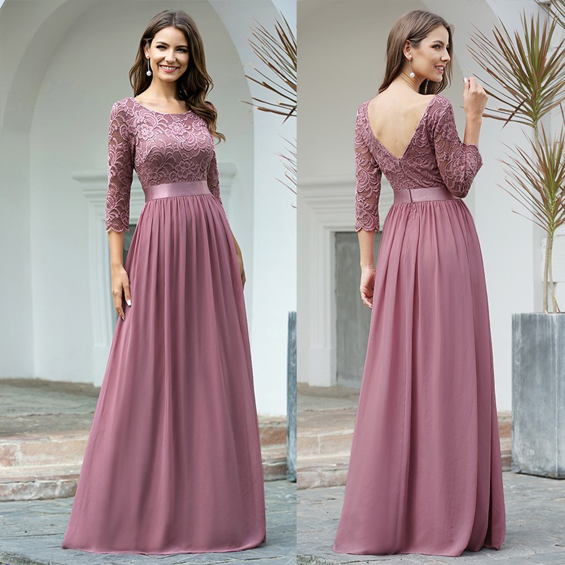 old rose gown