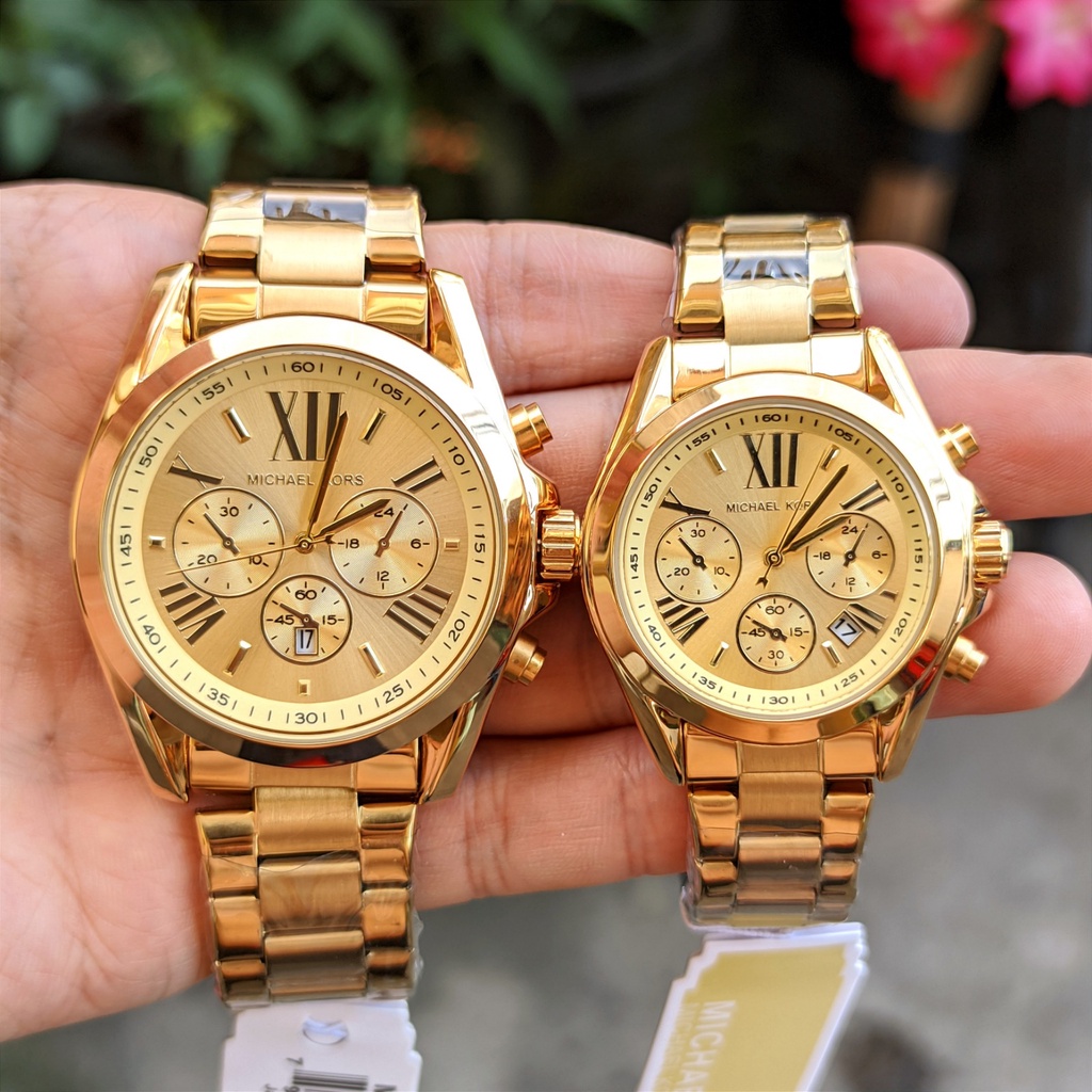 michael kors couple watch gold