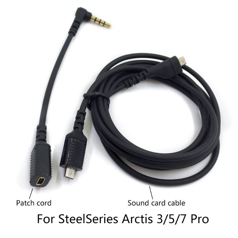 Cre Replacement Sound Card Audio Cables For Steel Series Arctis 3 5 7 Pro Headphone Shopee Philippines