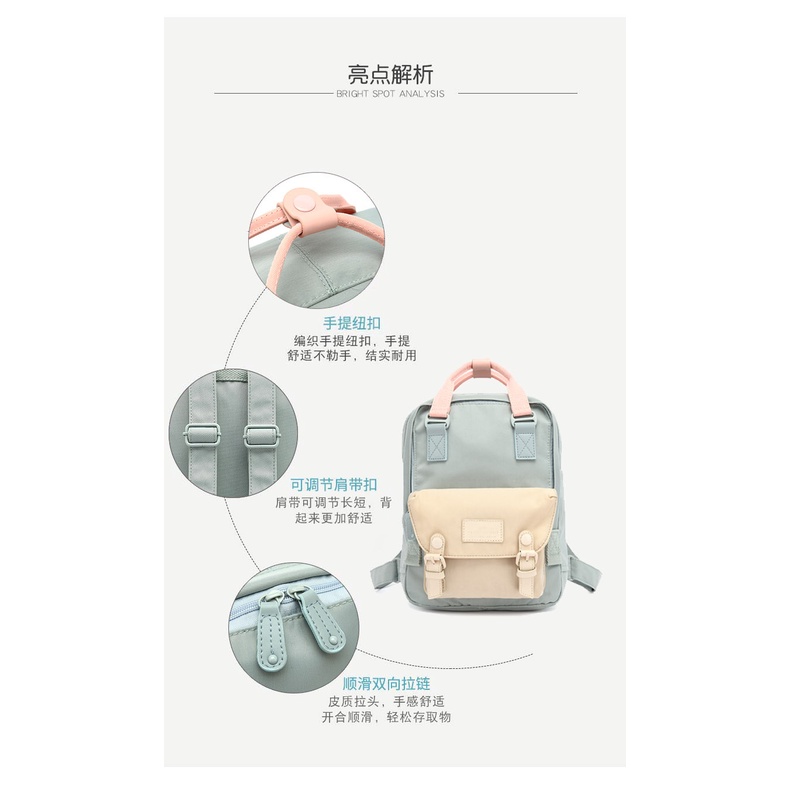 Doughnut Macaroon Backpack / Classic and Mini / School Bag Pastel