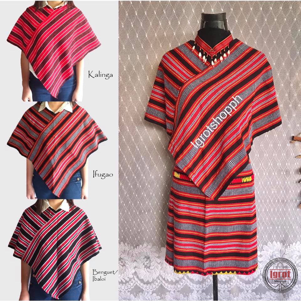 Native Cordilleran Igorot Inabel Shawl/Poncho/Indigenous Hand-weaved ...