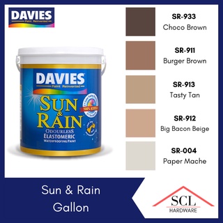 DAVIES Sun & Rain  WHITE / BLACK / GRAY / BROWN 4 Liters / 1  Gallon