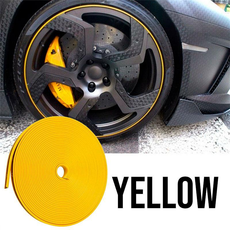 NW Car Wheel Hub Rim Edge Protector Ring Tire Guard Sticker Line Rubber Strip US