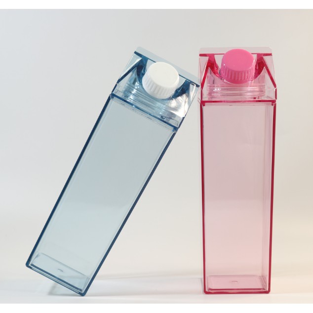 Milk Carton Shaped Water Bottle Clear 日本最大級