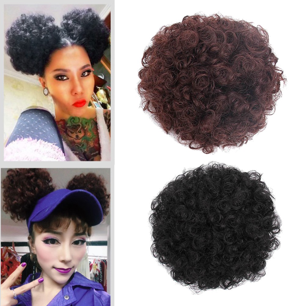 Ready Stock Updo Hair Extension Drawstring Ponytail Short Curly