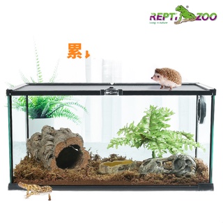✻reptizoo glass pet tank lizard gecko snake beetle turtle crawling reptile horned frog rearing box l