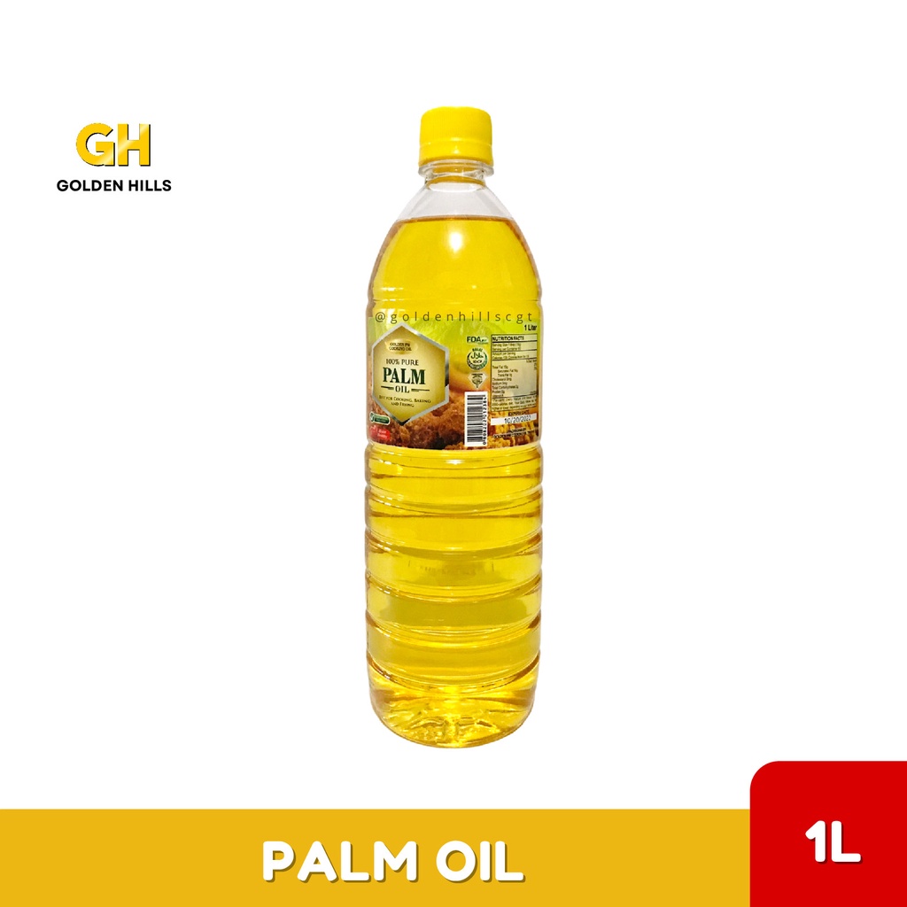 Palm Cooking Oil 1 Liter Golden Hills Shopee Philippines