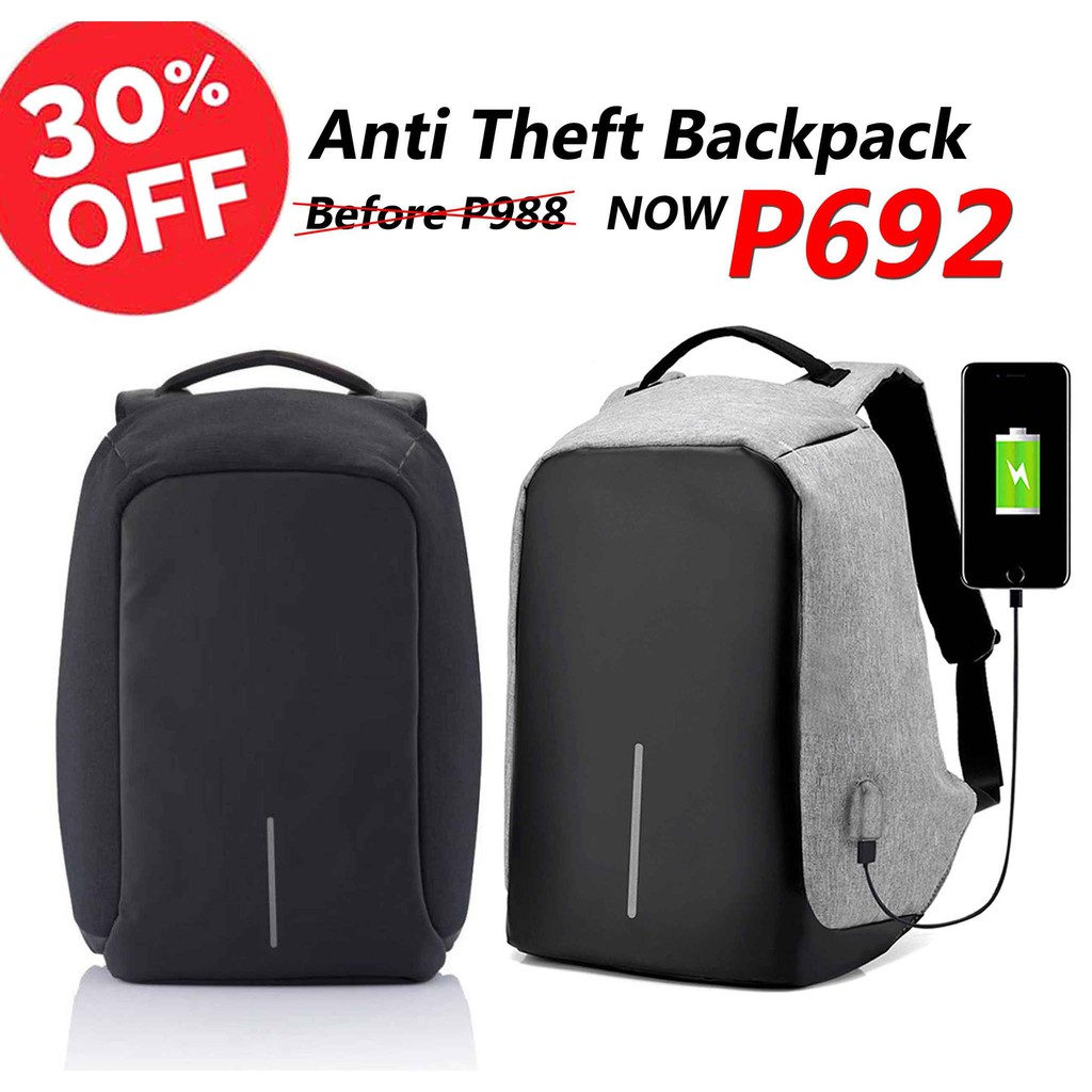 anti theft backpack shopee