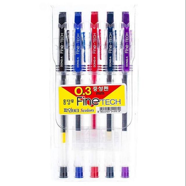 Fine Tech Pen Set 5 colors 0.3mm Shopee Philippines