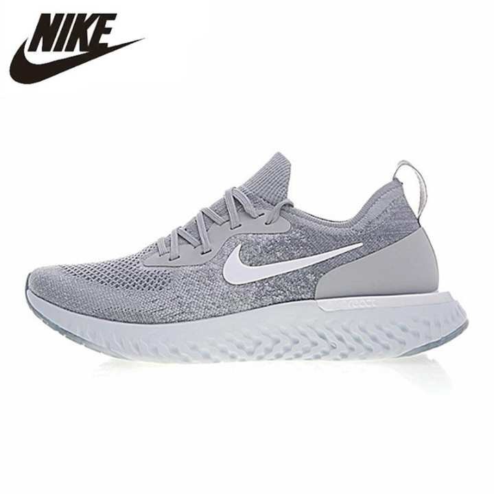 nike epic react gray running shoes