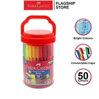 Faber-Castell Connector Pen 50 colors in Bucket [1211150050]