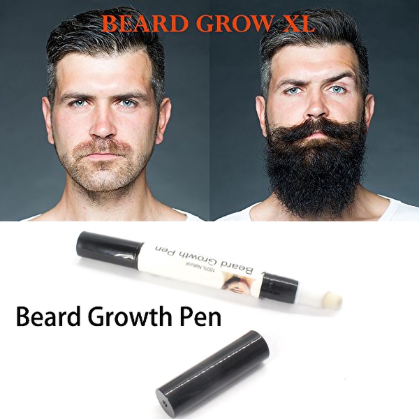 Mens Beard Grow Pen Facial Hair Supplement Vitamins Shopee