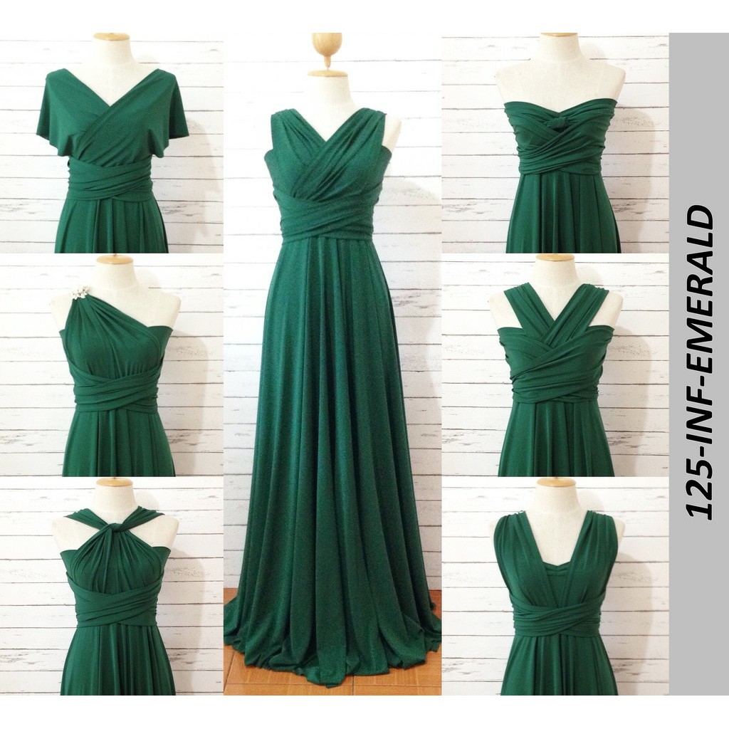 EMERALD GREEN Infinity Dress | Floorlength with tube | Cotton Spandex ...