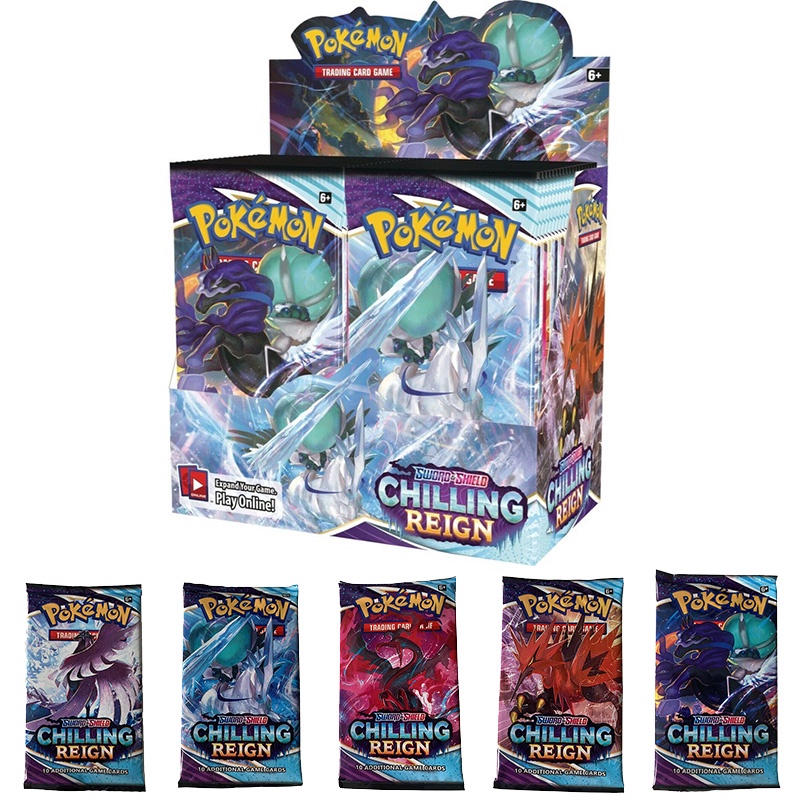 Chilling Reign Single Booster Pack Pokemon TCG Rising Trading Card ...