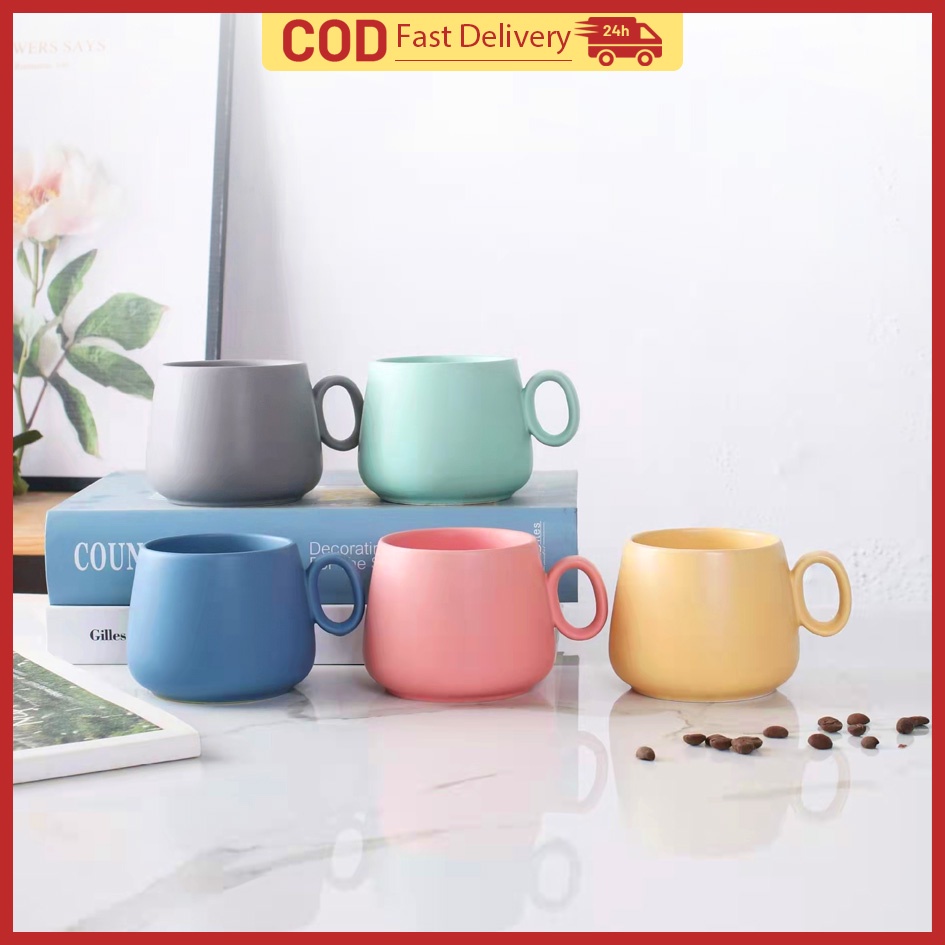 280 ML Nordic Ceramic Mug Coffee Cup Elegant Tea Cup Simple Matte ...