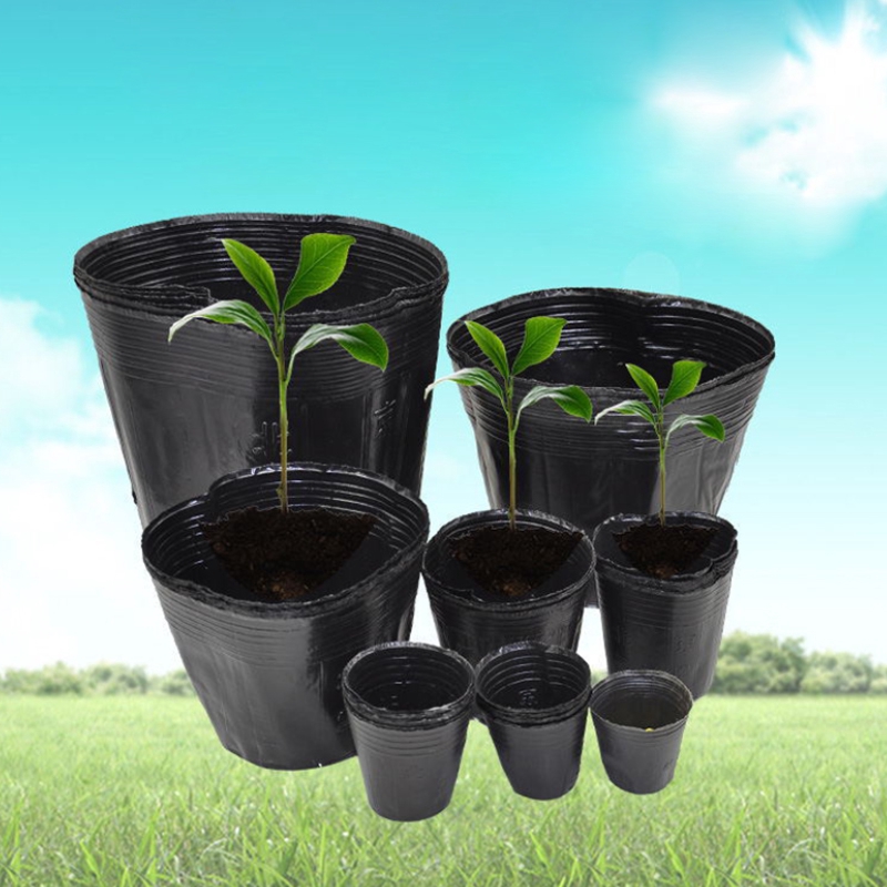 COD 100pcs Garden Black Plastic Plant Nutrition Pots ...