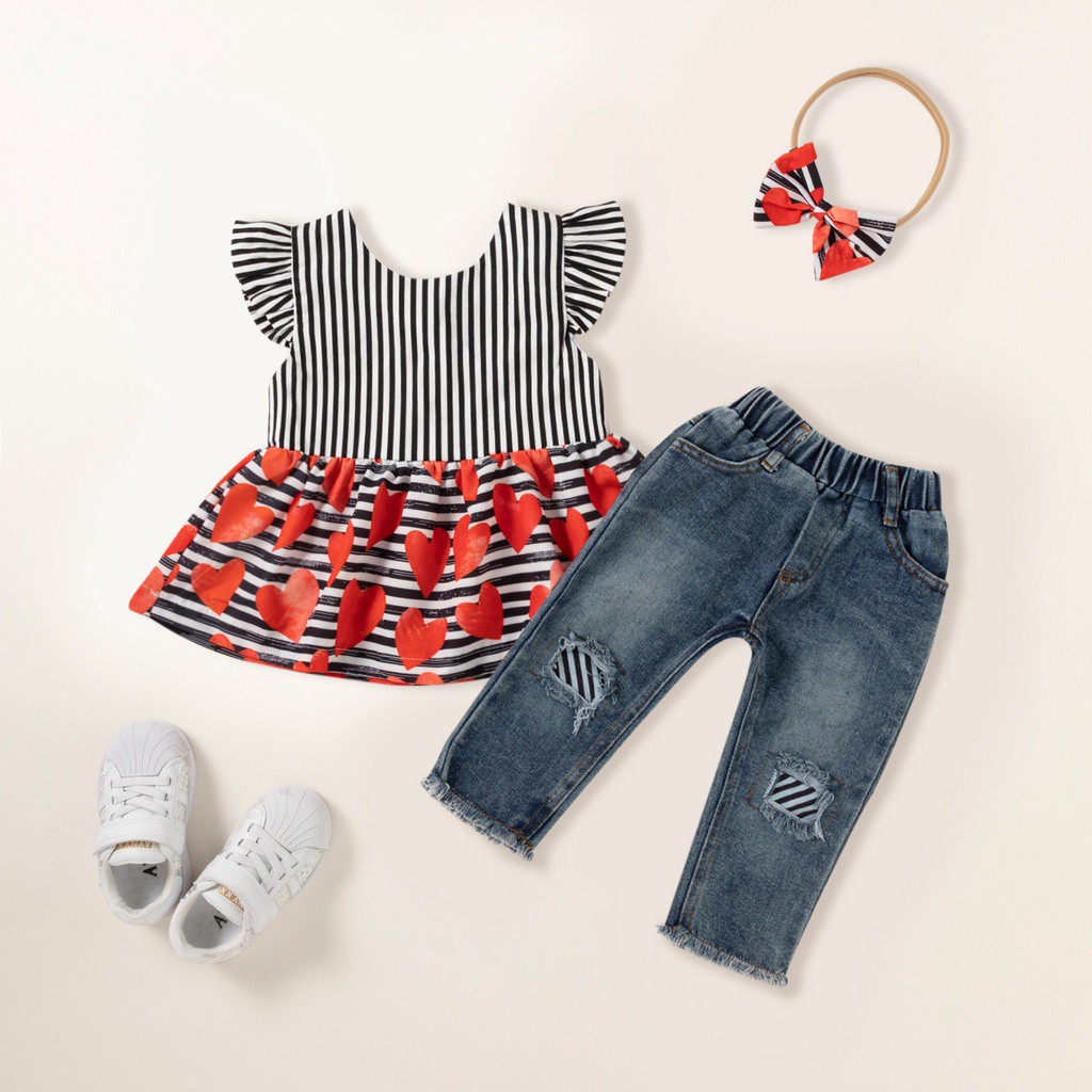 Toddler Girl Jeans Outfits 6Month4T Baby Summer Clothes Set Black