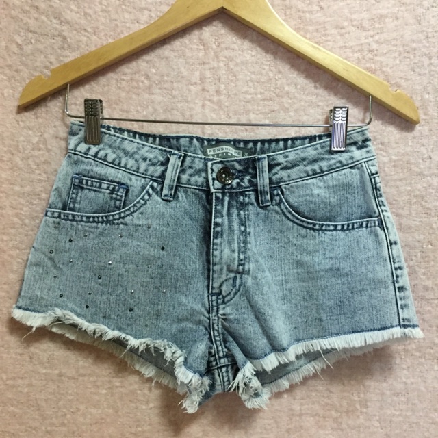 bleached jean shorts