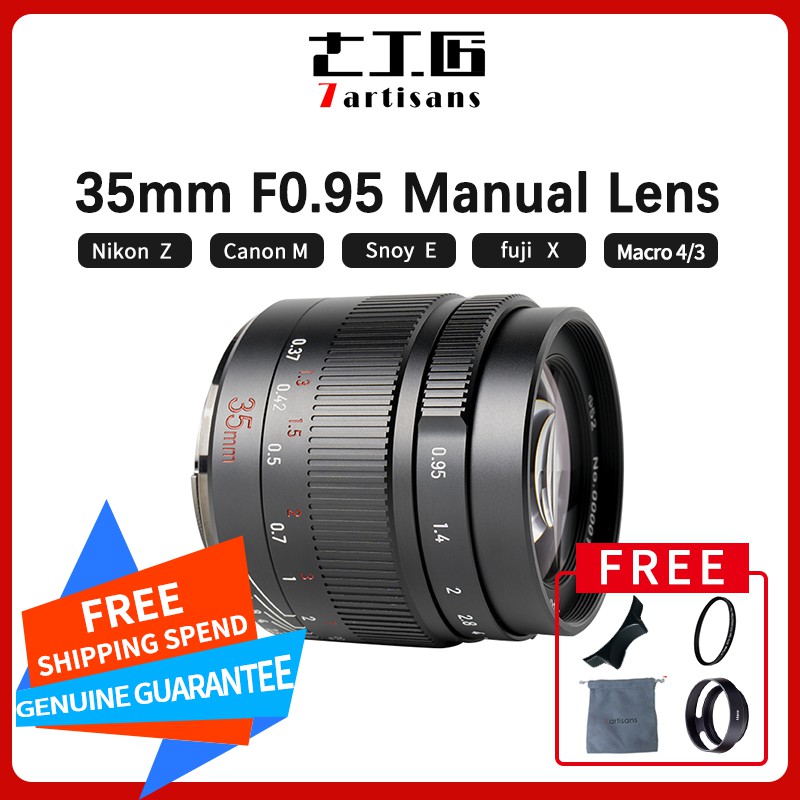 7artisans 35mm F0 95 Large Aperture Portrait Lens For E Fuji Eos M Z