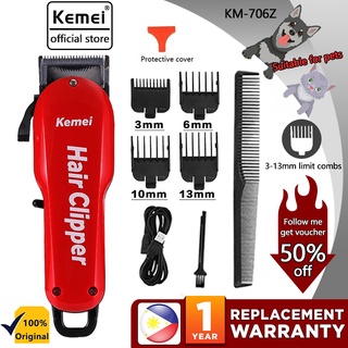 Kemei KM-706Z Animal Pet Cat Dog Hair Trimmer Clipper Shaver Set Grooming Kit Cordless Professional Two Speed Rechargeable Hair Cutting Machine