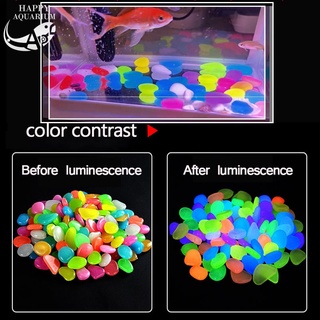 10Pcs Luminous Glowing Artificial Stone Aquarium Fish Tank Bonsai Garden Decor