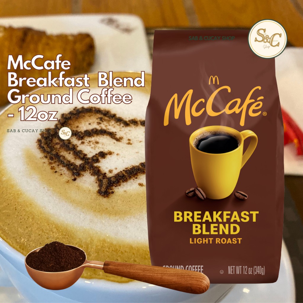 McCafe Breakfast Blend Ground Coffee, Light Roast, 12 oz Shopee