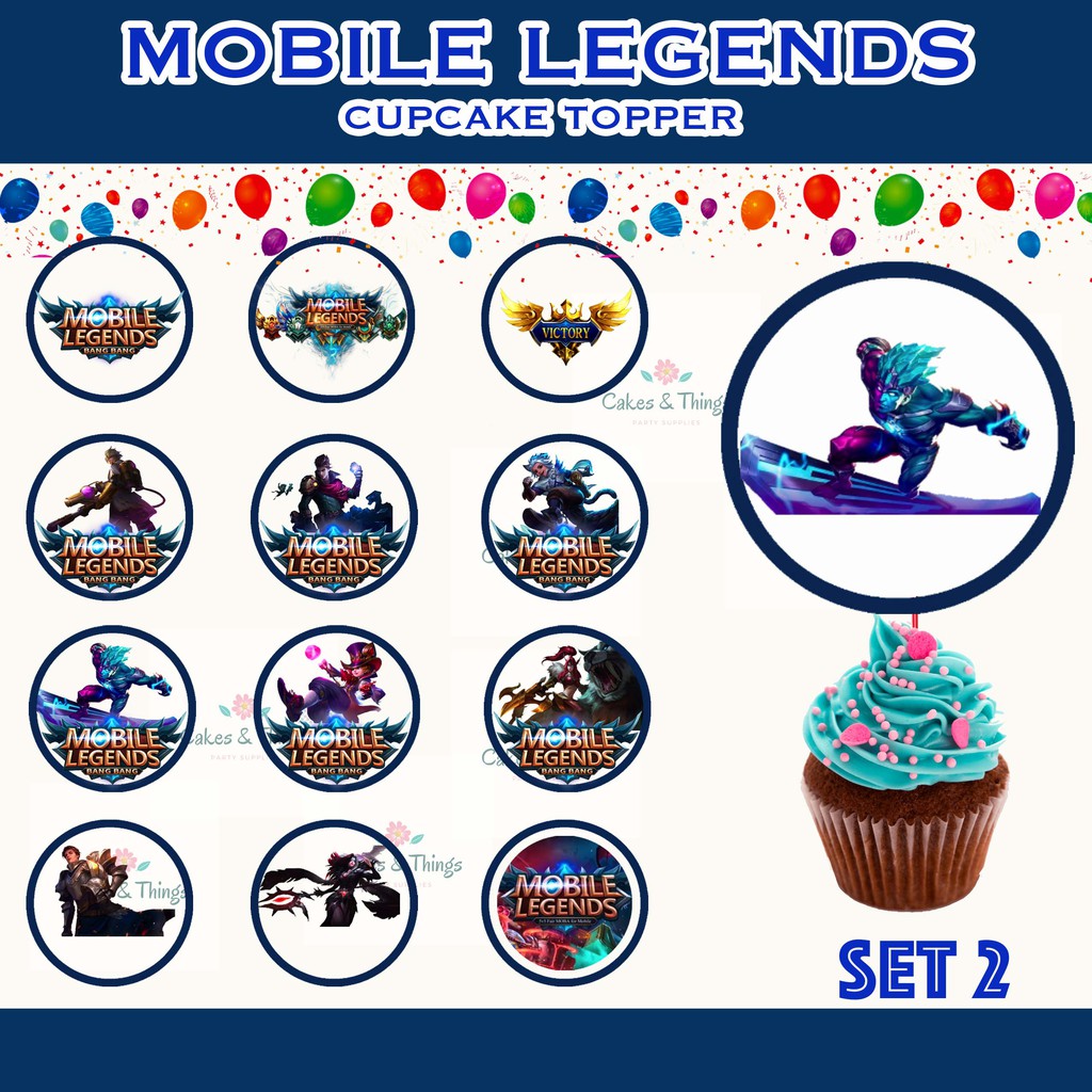 Mobile Legends Cupcake Topper 30 Pcs Shopee Philippines