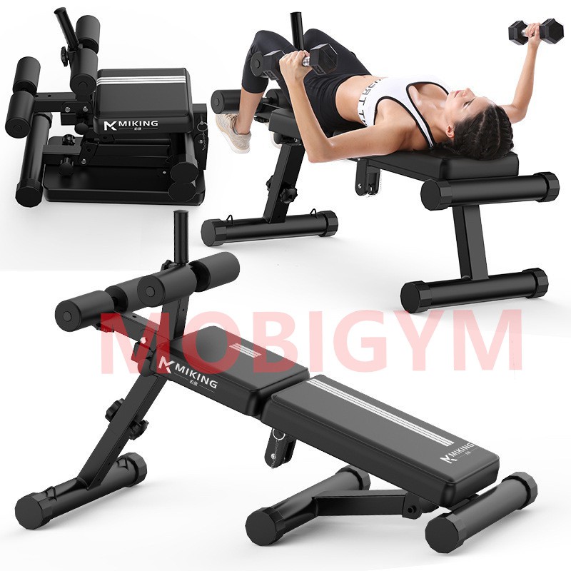 Color : Black, Size : 150 * 50 * 100cm Folding weight table Dumbbell bench Dumbbell bench multi-function home sit-up board indoor fitness equipment abdominal muscle board 