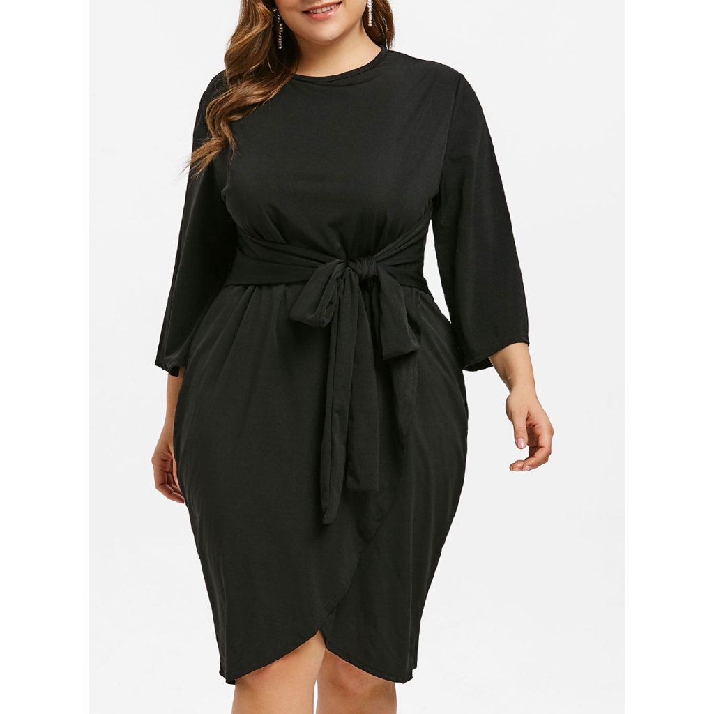 plus size asymmetrical dress