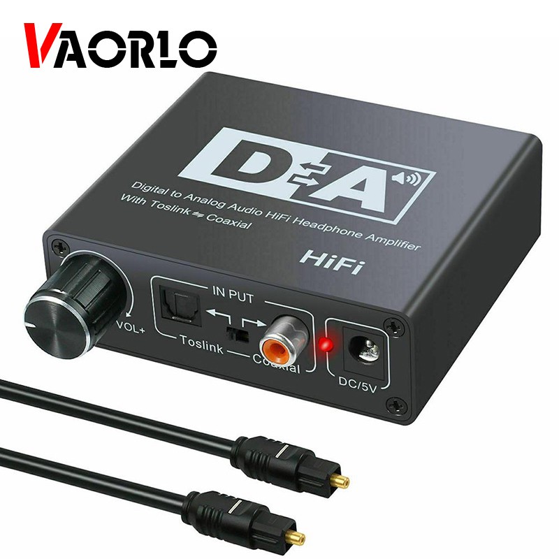 Hifi DAC Amp Digital To Analog Audio Converter RCA 3.5mm Headphone Amplifier Toslink Optical ...